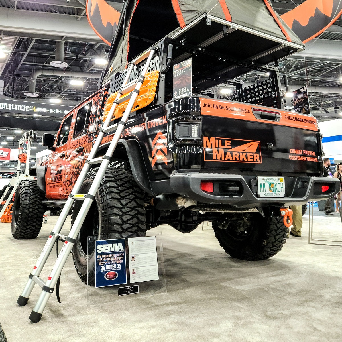 Jeep Gladiator Modular Rack over the cab with Roof Top Tent