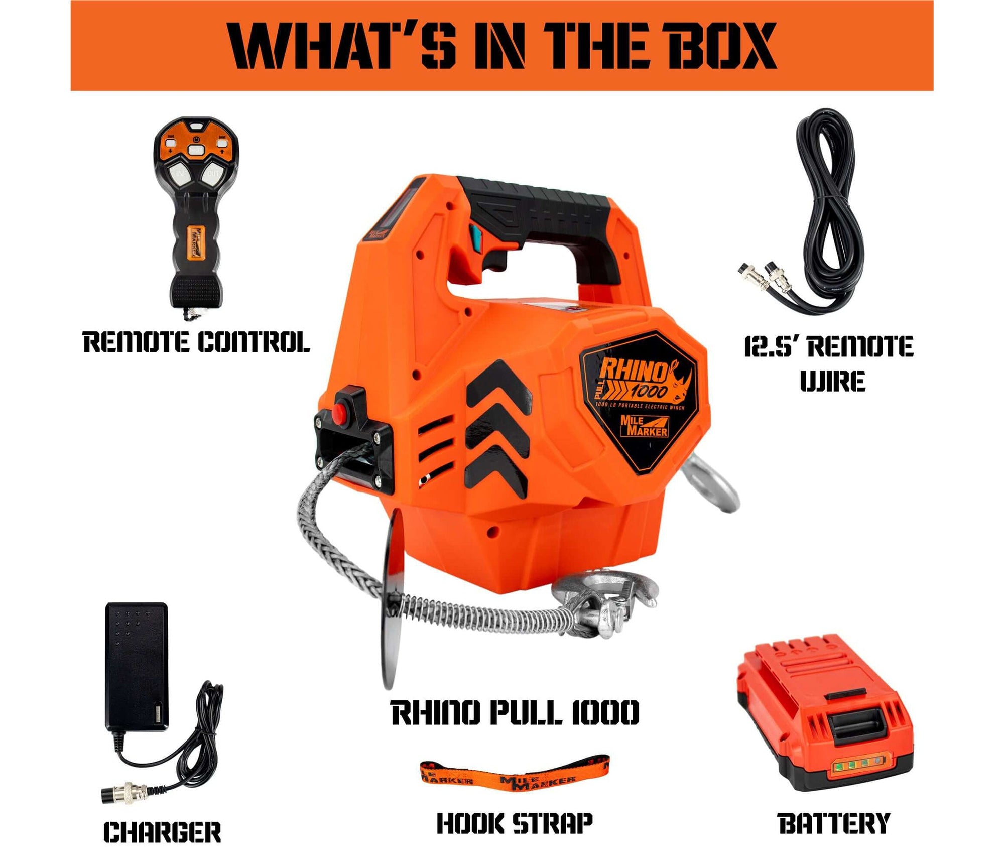 RHINO PULL 1000 Portable Electric Winch
