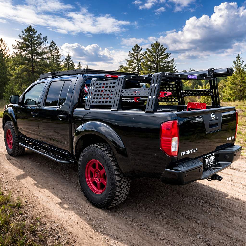 2005-2026 Nissan Frontier ROCK-IT Rack 17 Inch CAD Render View 1 HMOR