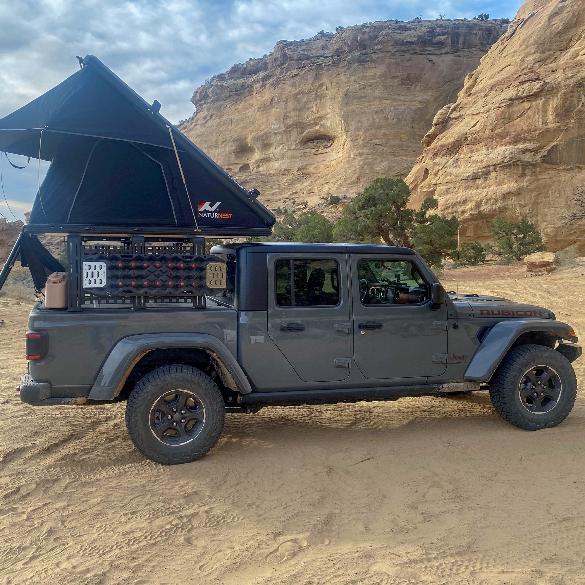 jeep gladiator tent rack 2020-2026 Jeep Gladiator ROCK-IT Rack HMOR | Full Modular Rack