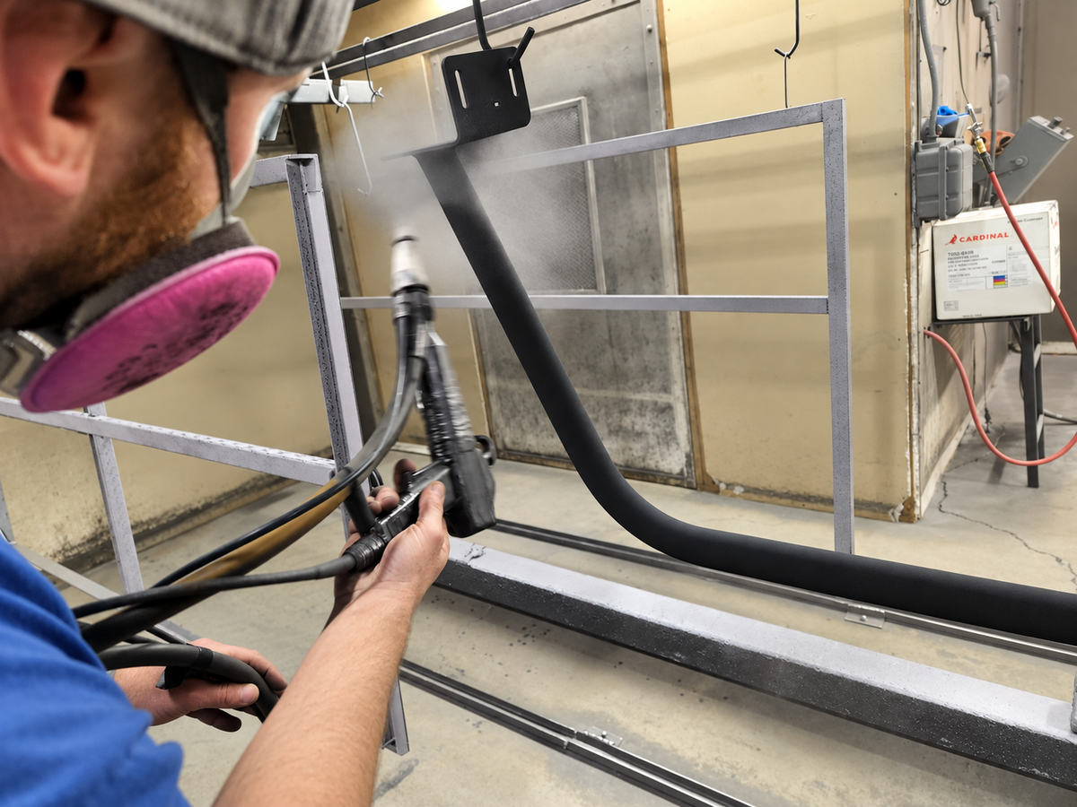 HMOR components during or after powder coating