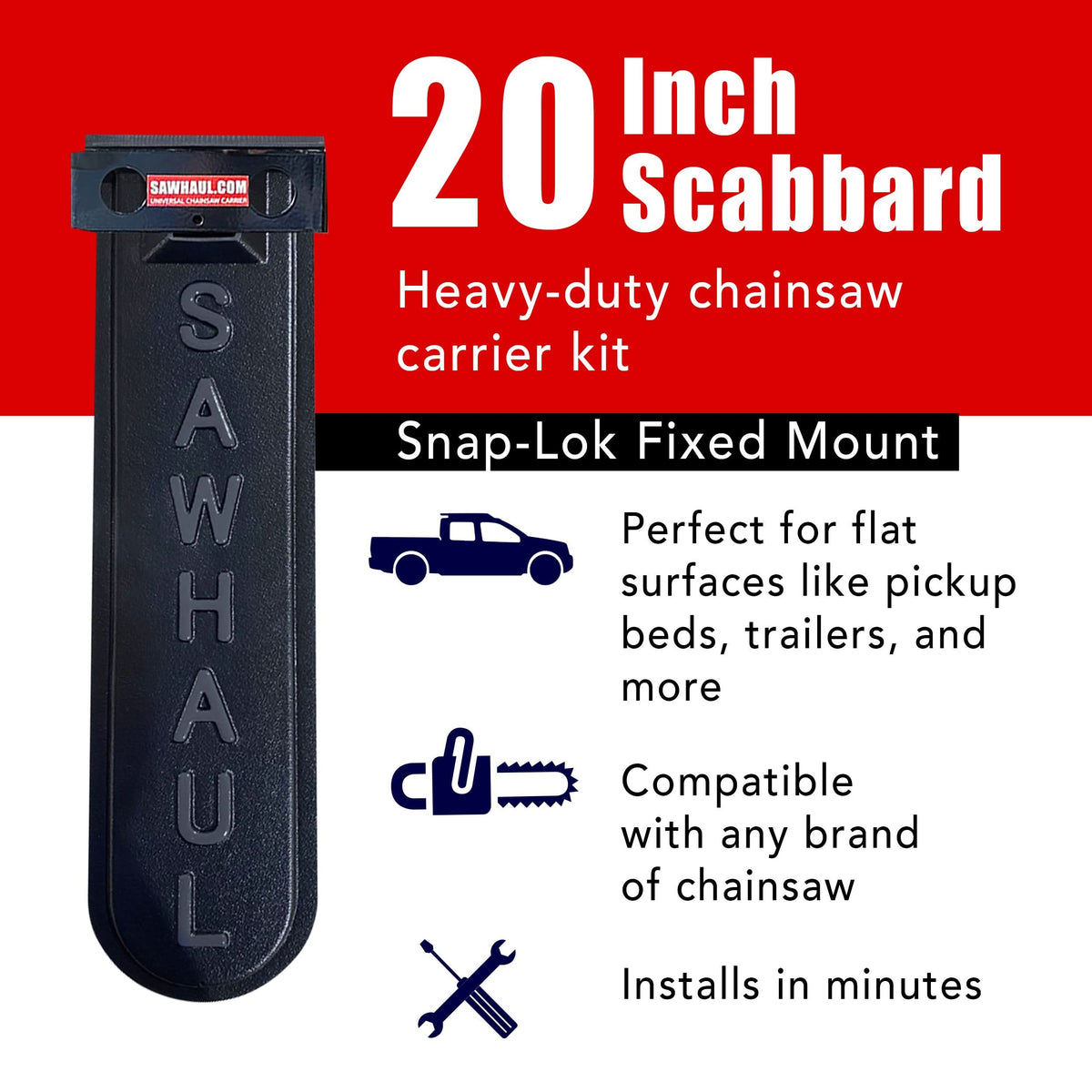 SawHaul Snap-Lok Rotating Mount Base with Scabbard