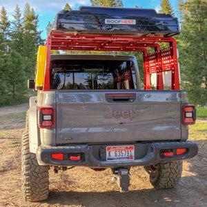 Jeep Gladiator Modular Rack over the cab with Roof Top Tent
