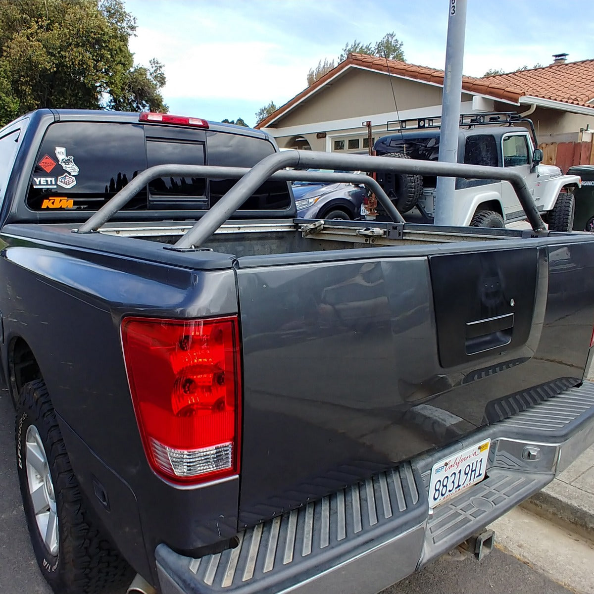 Nissan Titan 9 Inch Bed Bars Bare Steel Heavy Metal Off-Road