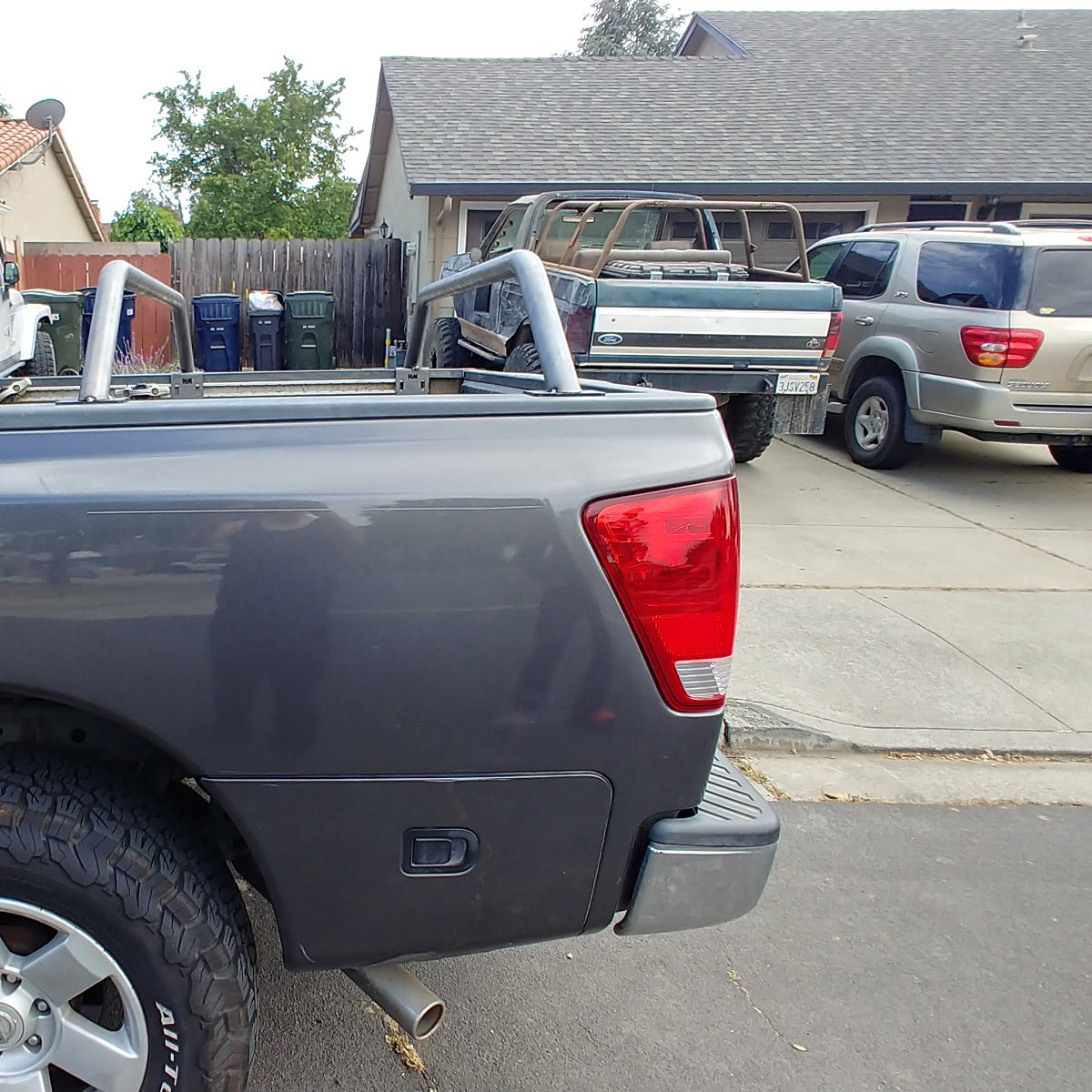 Nissan Titan 9 Inch Bed Bars Bare Steel Heavy Metal Off-Road