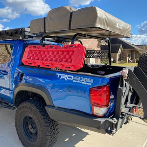 Toyota Tacoma Bed Bars 21 Inch Pair with Roof Top Tent (RTT) and Mounting Plates Heavy Metal Off-Road